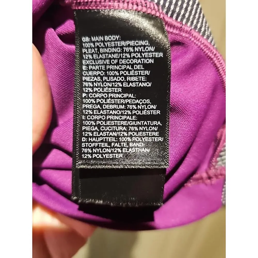 The North Face Flash Dry Purple & Black White Checked Tank  Racer Back  Medium - Picture 8 of 8